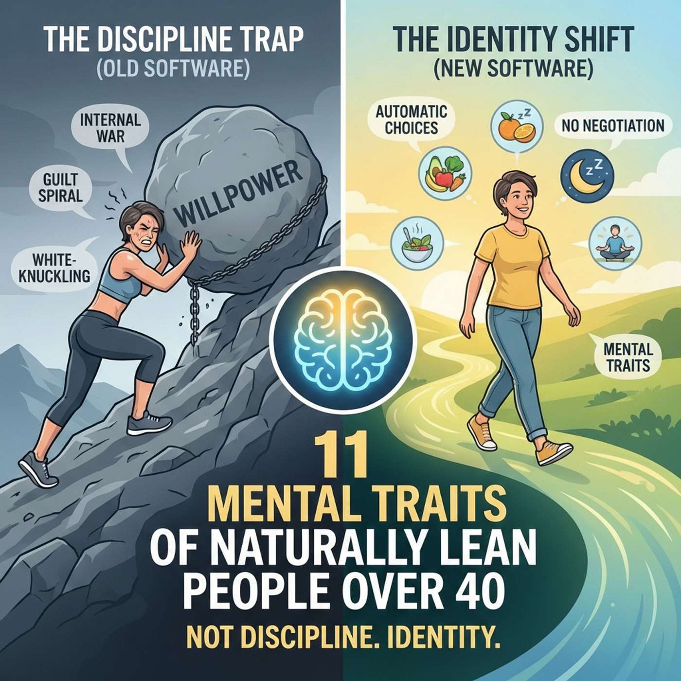 11 Mental Traits of Naturally Lean People Over 40 That Have Nothing to Do With Discipline And Everything to Do With Identity
