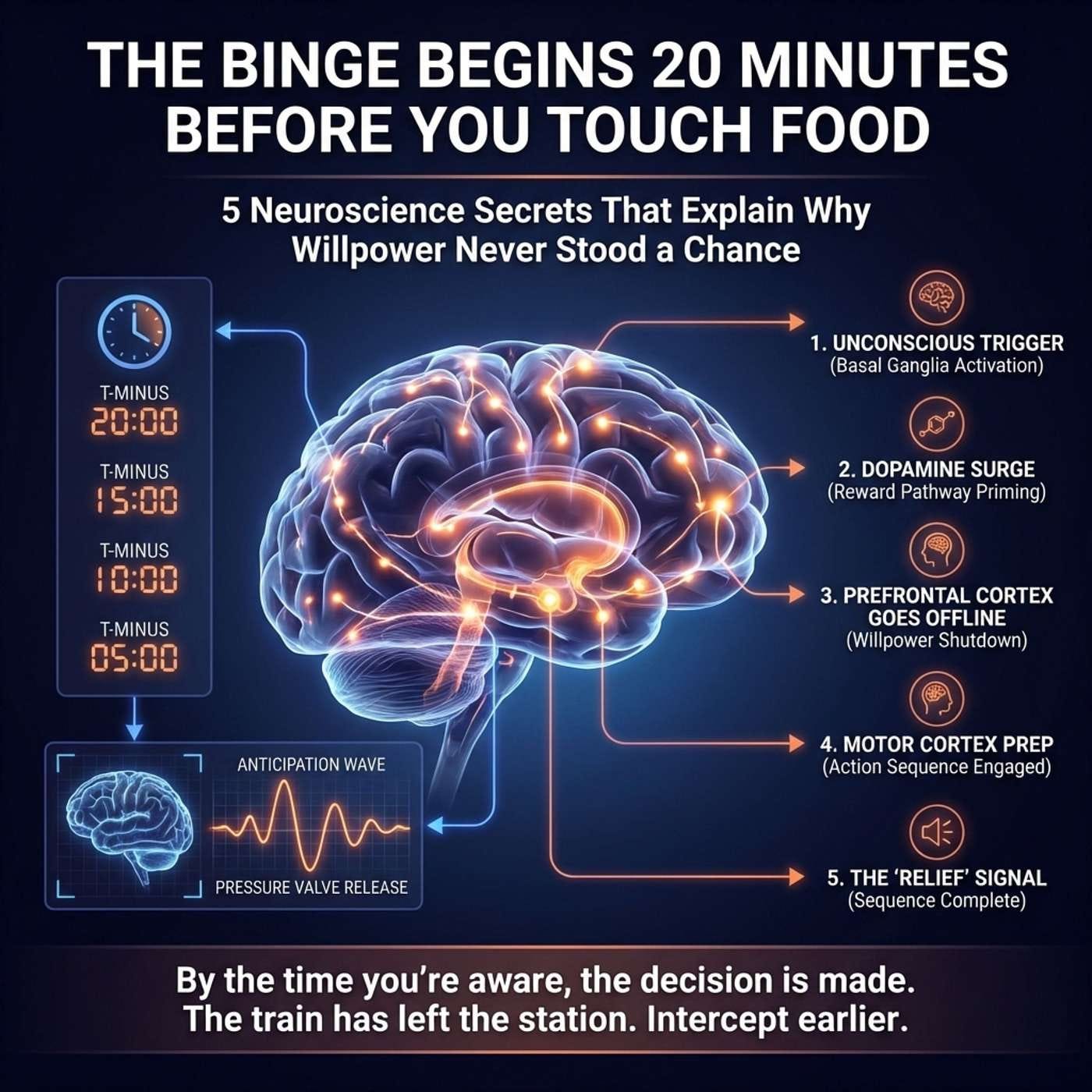 The Binge Begins 20 Minutes Before You Touch Food: 5 Neuroscience Secrets That Explain Why Willpower Never Stood a Chance