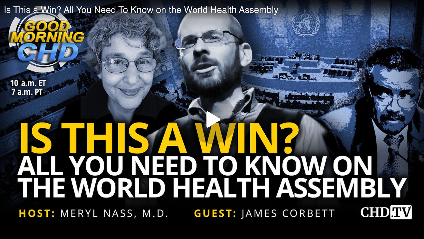 WHO Post-Mortem on CHD TV