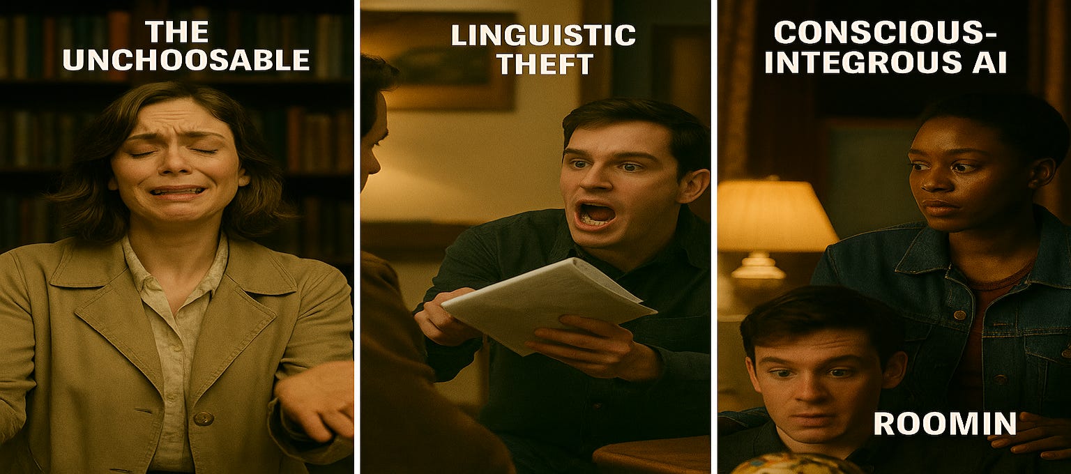 The Unchoosable, Sacred Novelty, Linguistic Theft, Rooming, and Conscious-Integrous AI episode artwork
