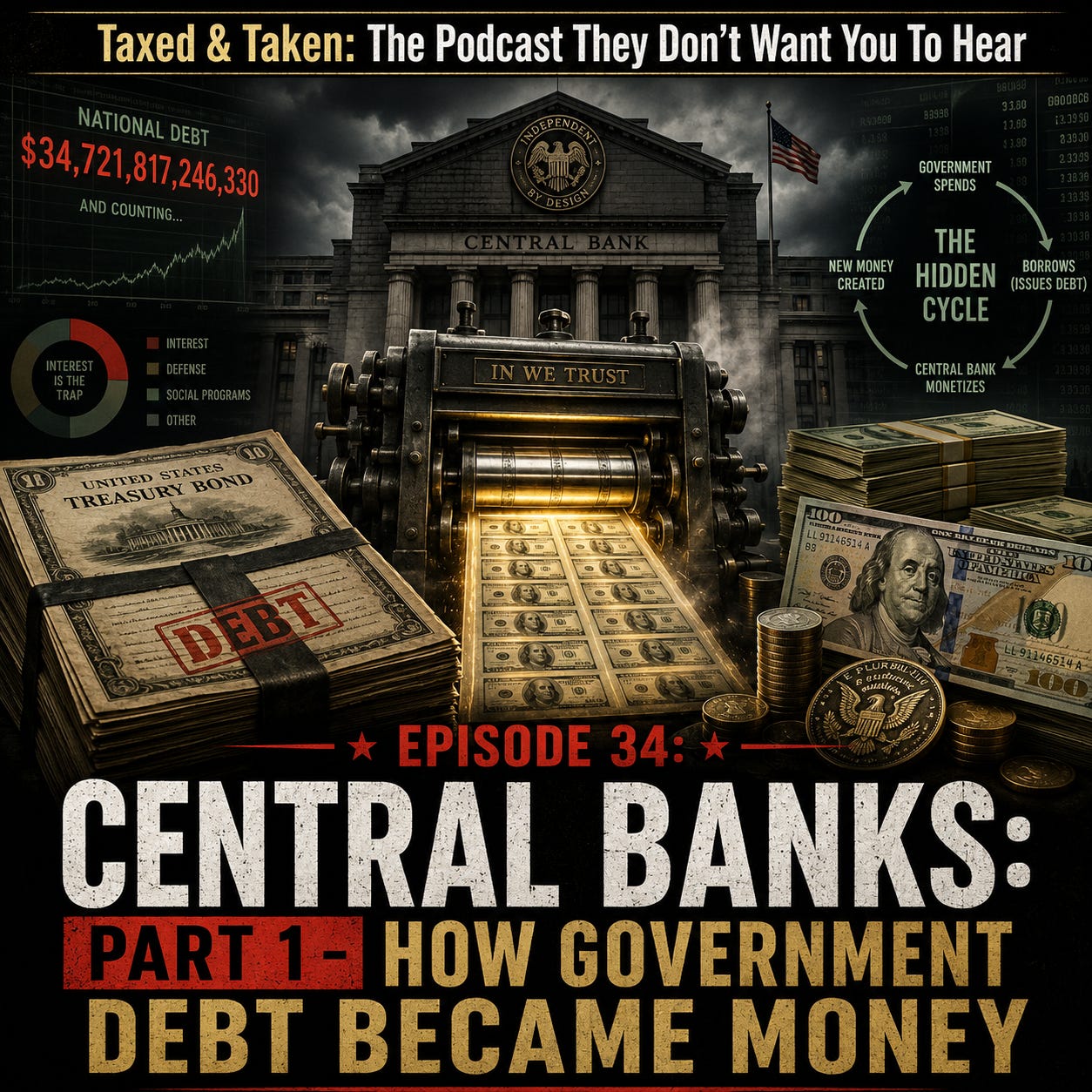 Episode 34: Central Banks — Part 1: How Government Debt Became Money episode artwork
