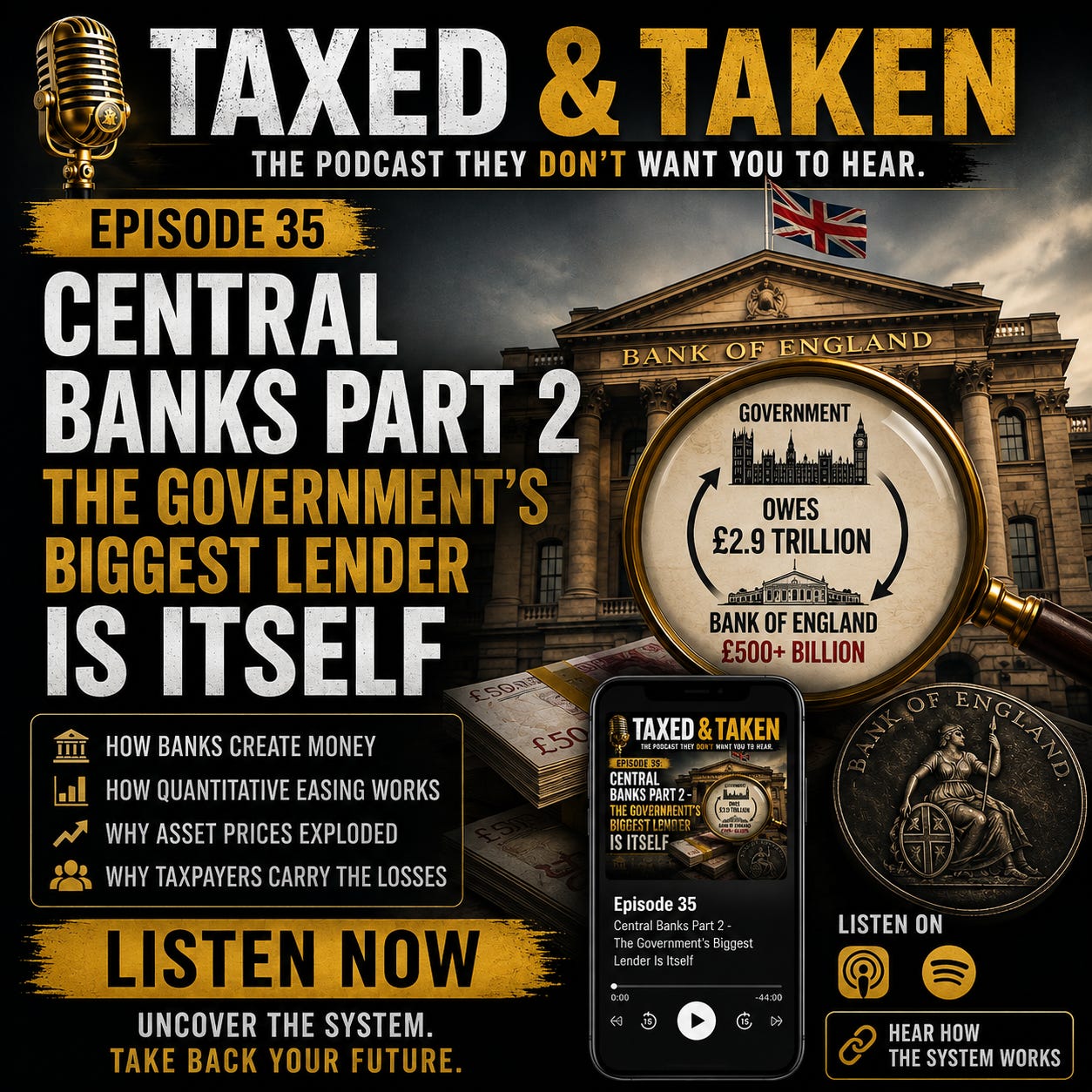 Episode 35: Central Banks Part 2 — The Government’s Biggest Lender Is Itself  episode artwork