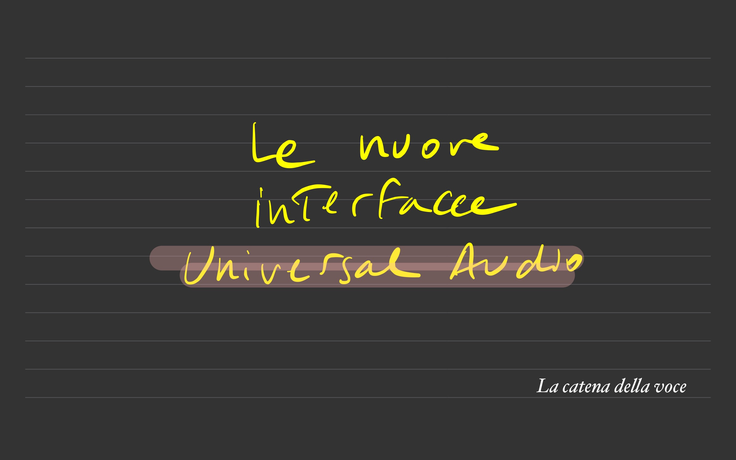 La catena della voce