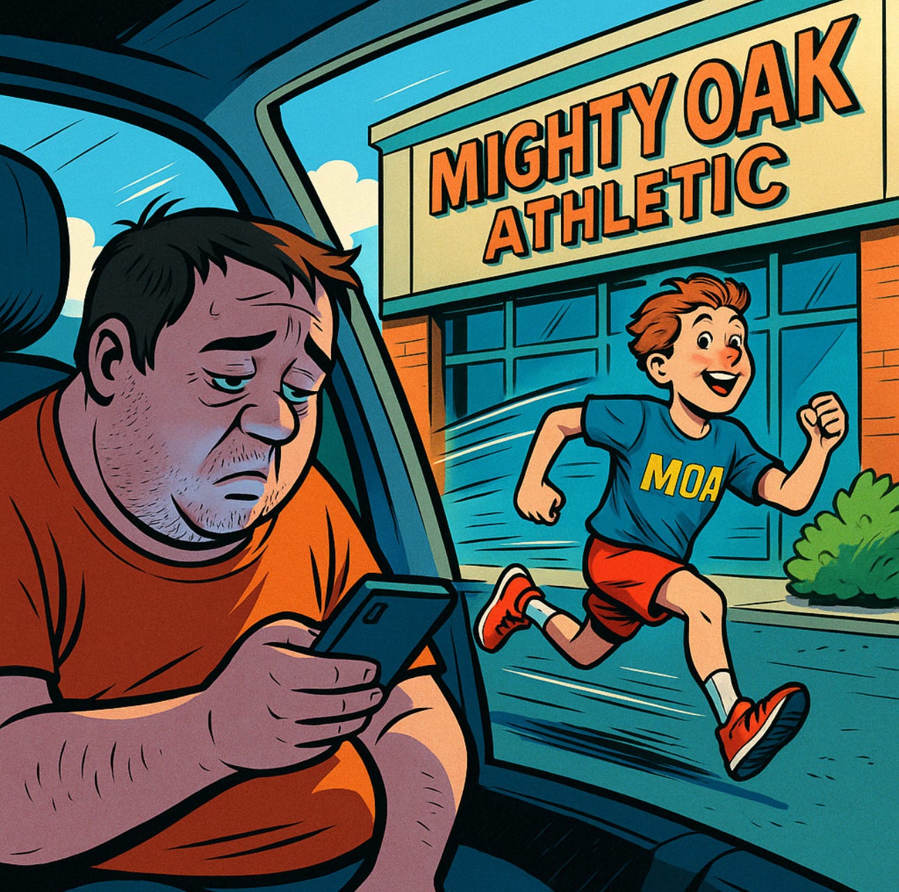 Parents, Your Parking Lot Phone Habit Is Making You Weak