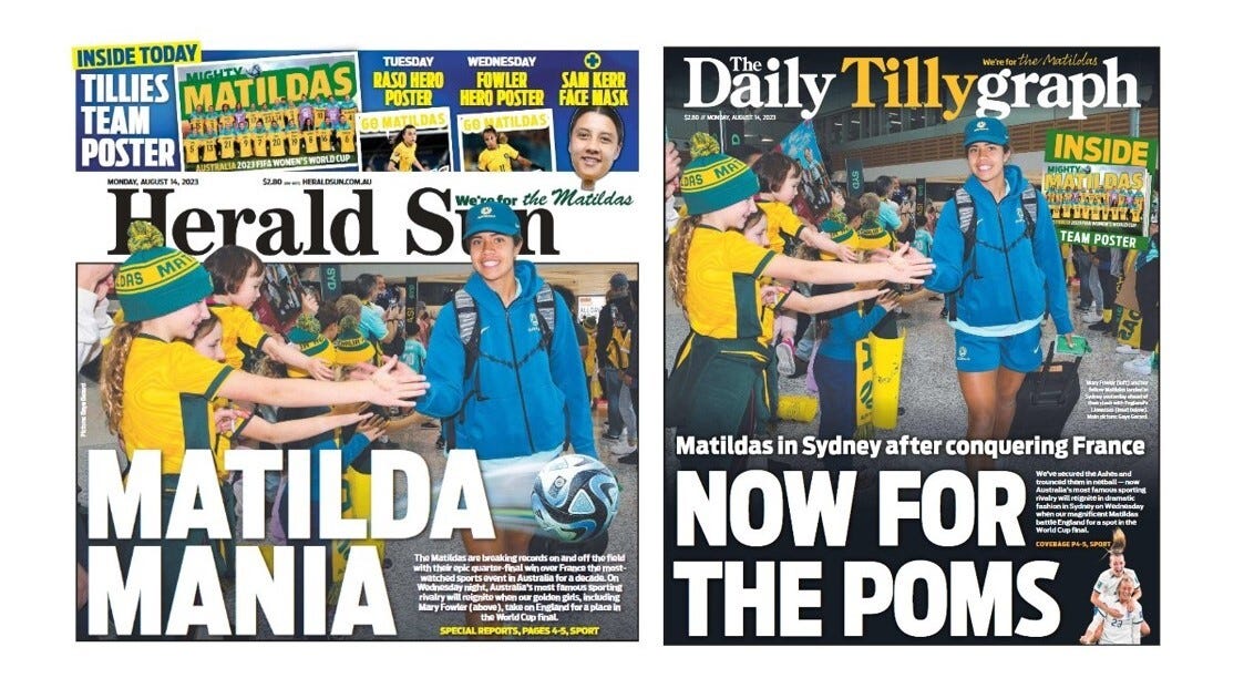 Start the Week: Matildas mania; Uplift in Tassie tourism; Is outdoor company QMS in play?