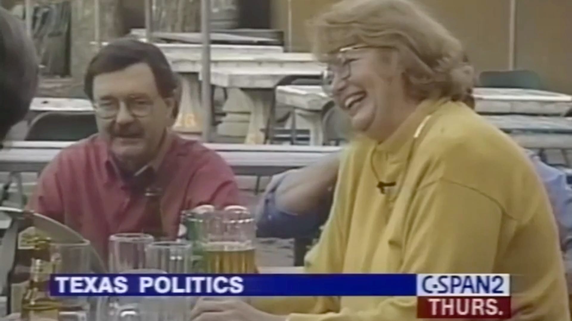 Blast from the Past: Hightower, Molly Ivins and friends at Scholz Garten in 1994