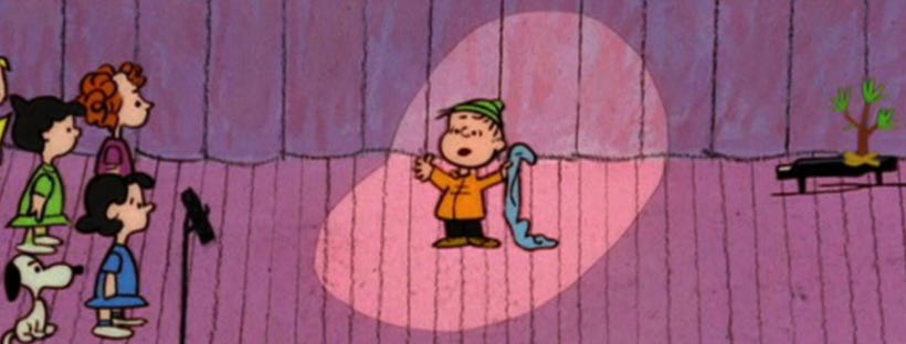 “Isn’t there anyone who knows what Christmas is all about?” “Isn’t there anyone who knows what Christmas is all about?”