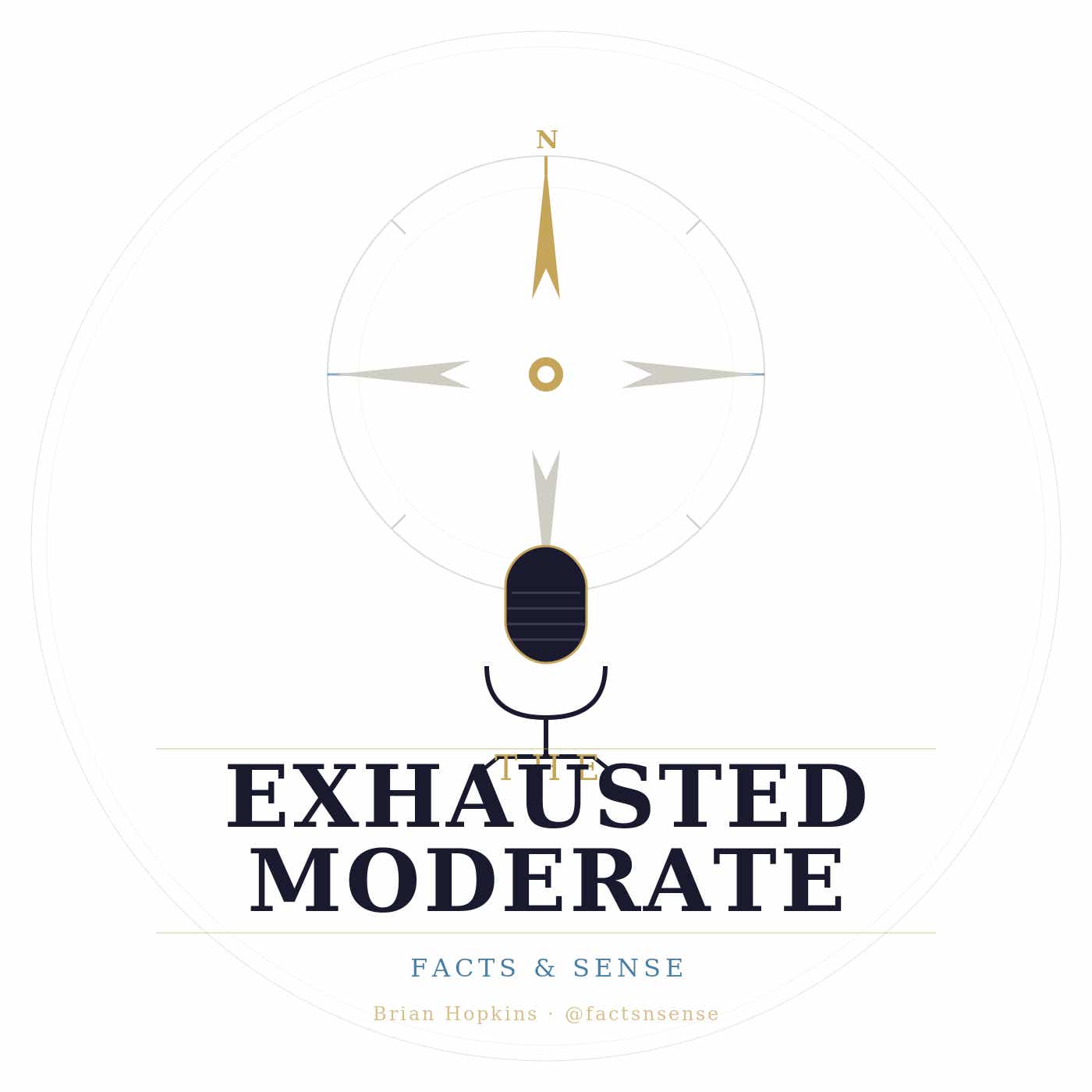 The Exhausted Moderate podcast artwork
