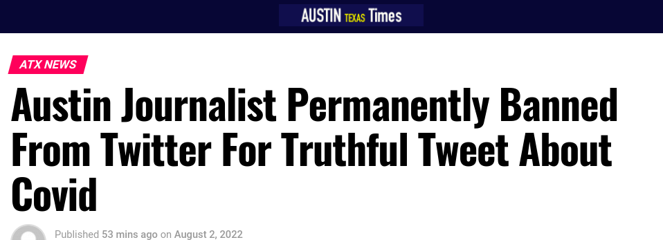 Teddy Brosevelt Show | Episode #22 - Austin Journalist Permanently Banned From Twitter For Truthful Tweet About Covid episode artwork