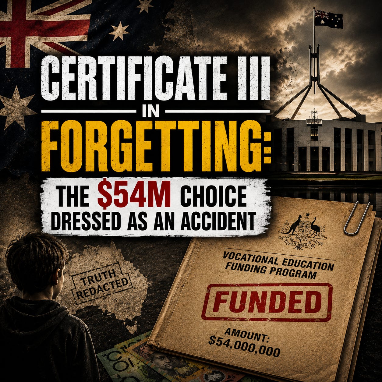 Certificate III in Forgetting: $54M Choice Dressed as an Accident episode artwork