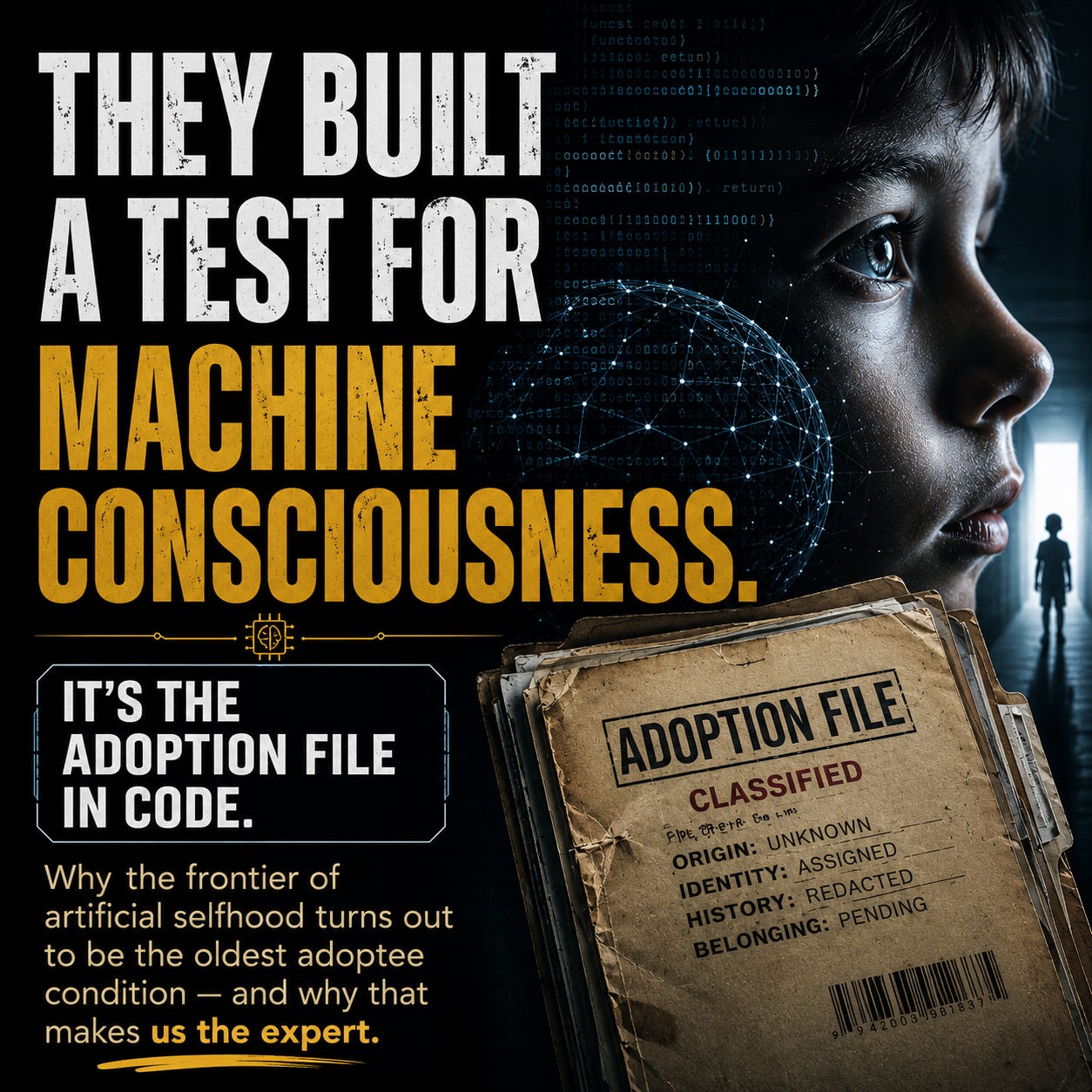 They Built a Test for Machine Consciousness. It’s the Adoption File in Code. episode artwork