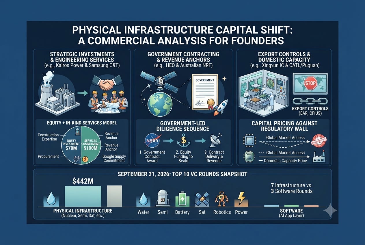 Physical Infrastructure Took Seven of Ten Largest Venture Rounds