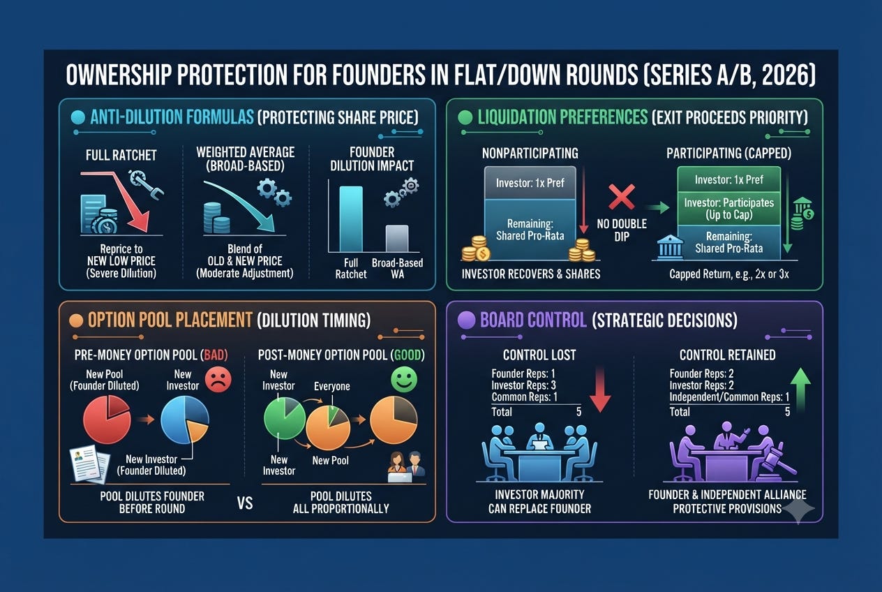 How To Protect Founder Ownership In a Down Round
