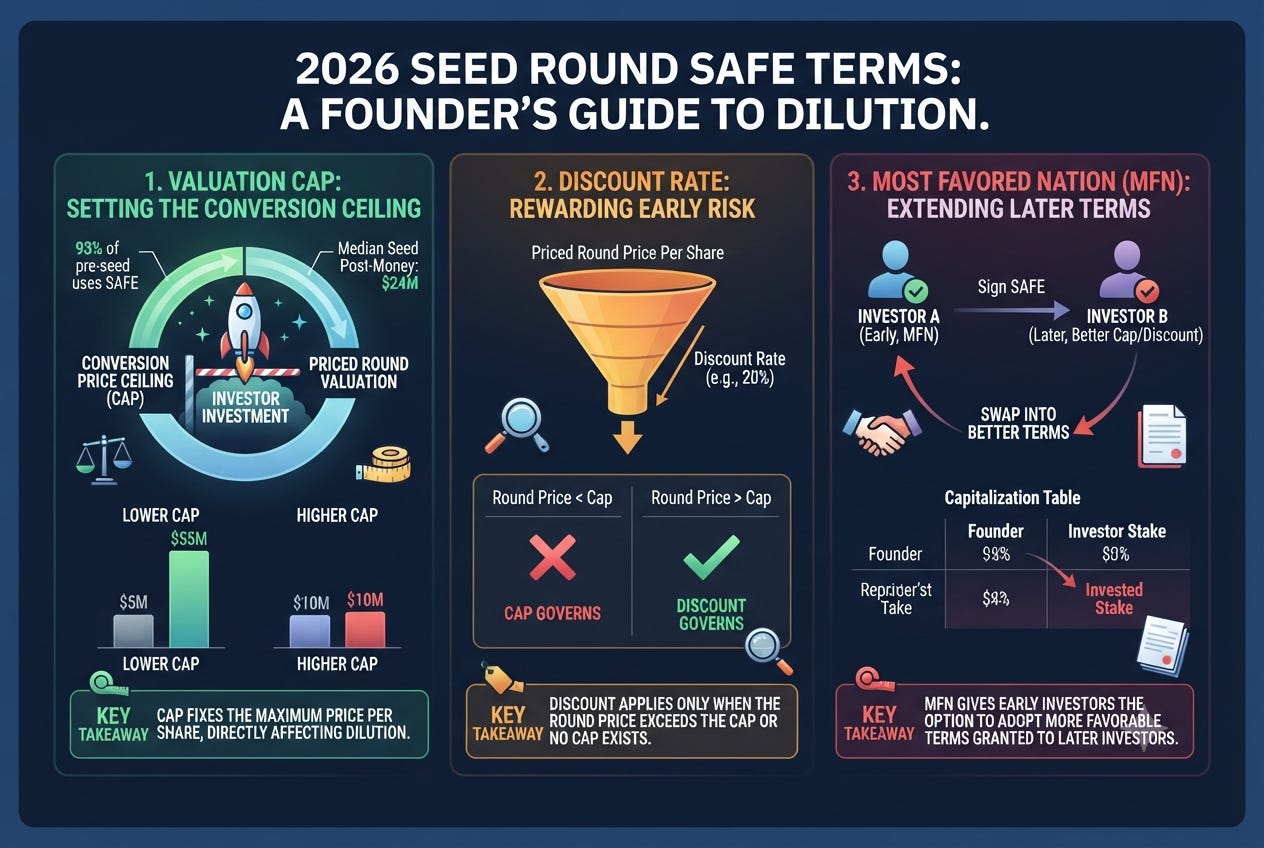 The Valuation Cap in a SAFE Decides Most Founder Dilution