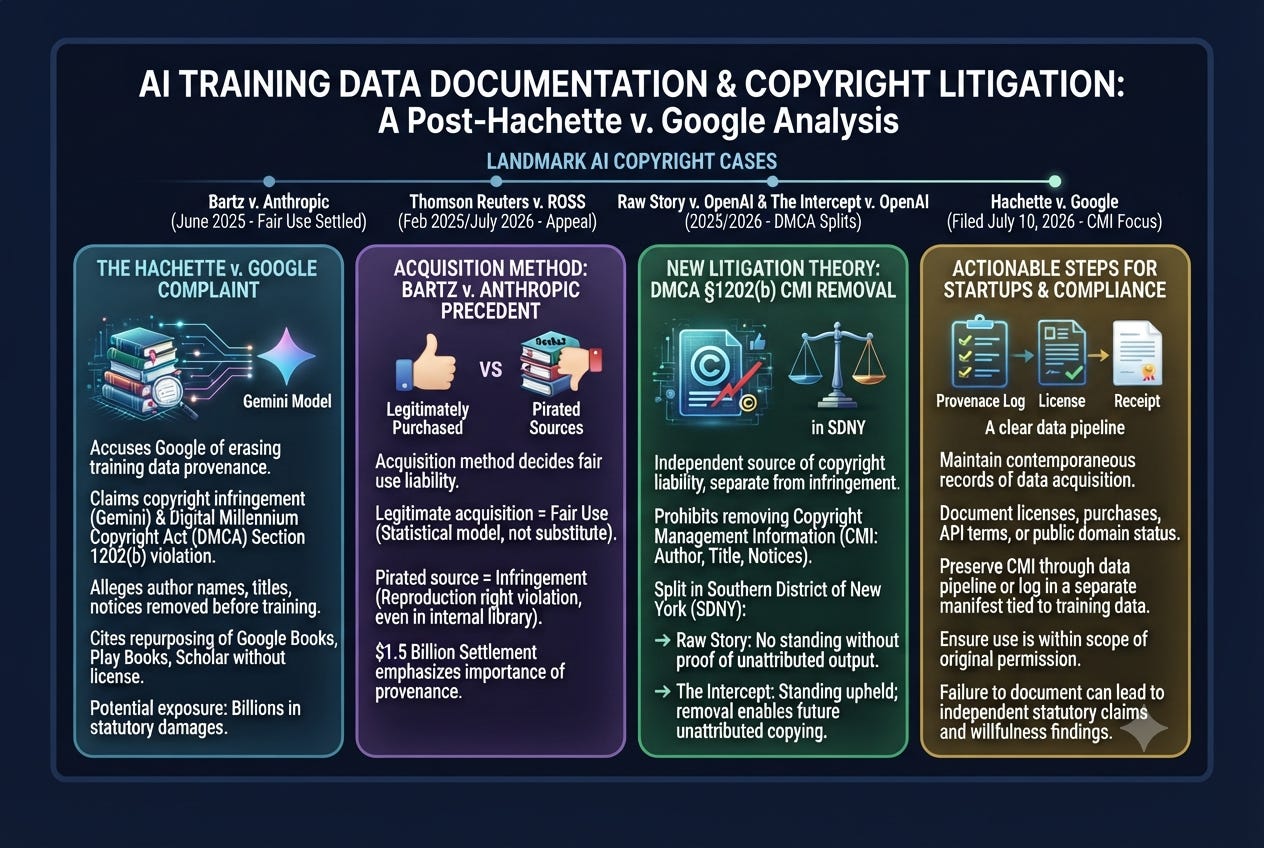 Hachette v Google Puts Training Data Documentation on Trial