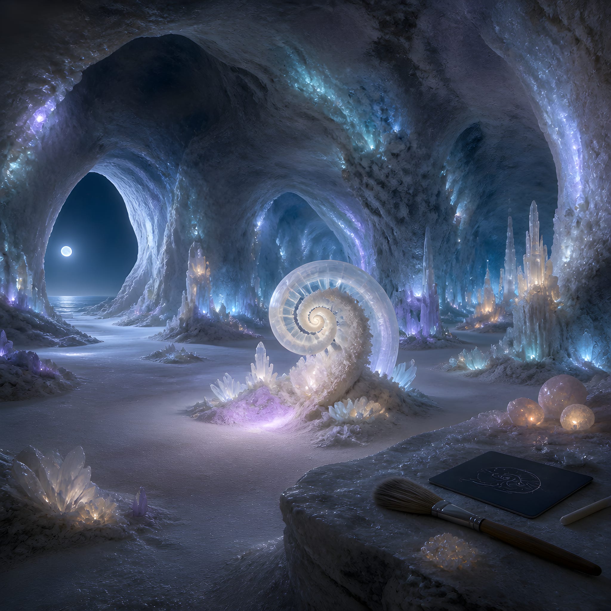 Brushing Moonlit Crystals in Silence - narrated by Elara Vale episode artwork