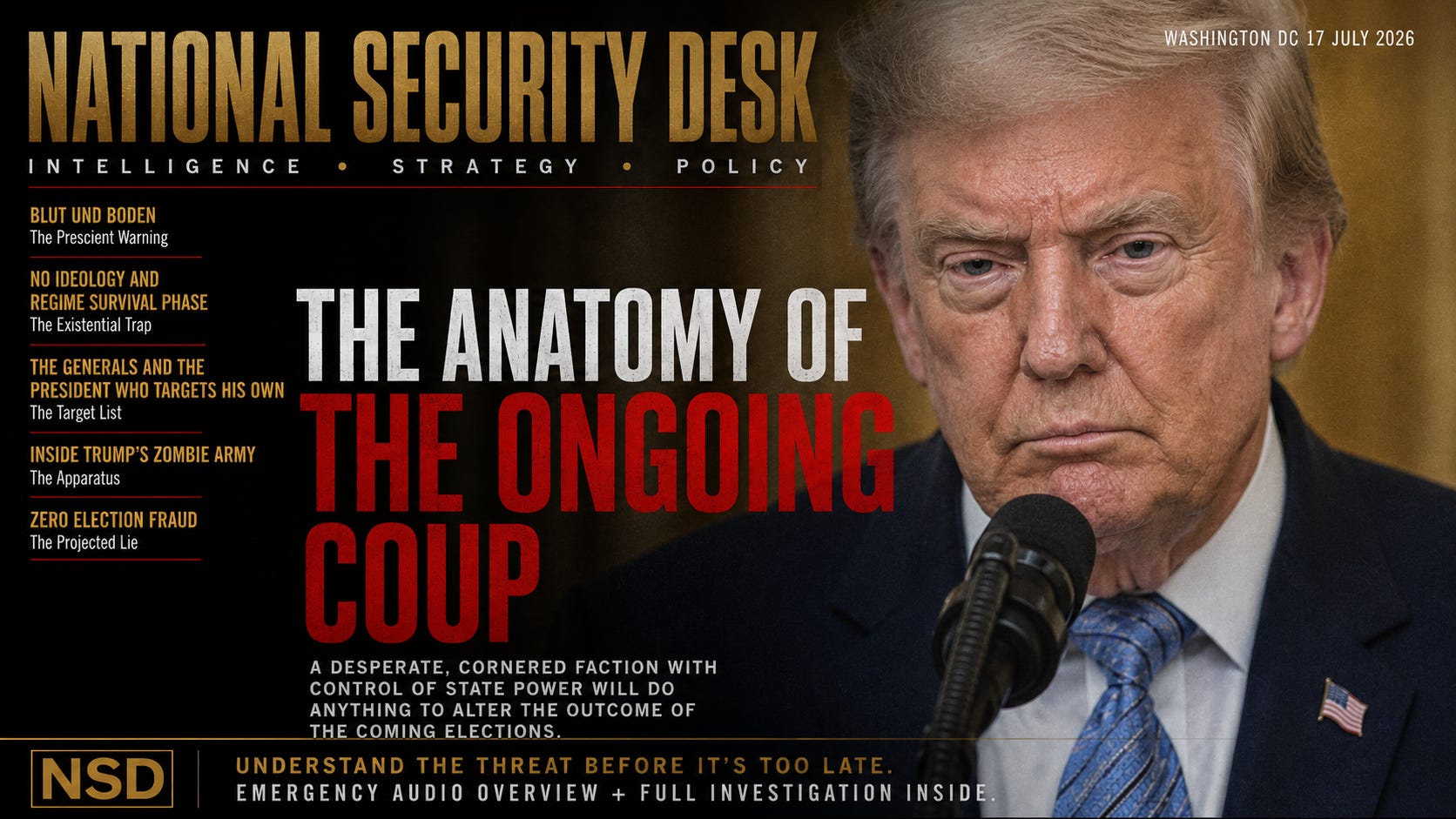PODCAST DISCUSSION: TRUMPS ELECTION SPEECH WAS A PREDICATE FOR A SECOND COUP D'ETAT episode artwork