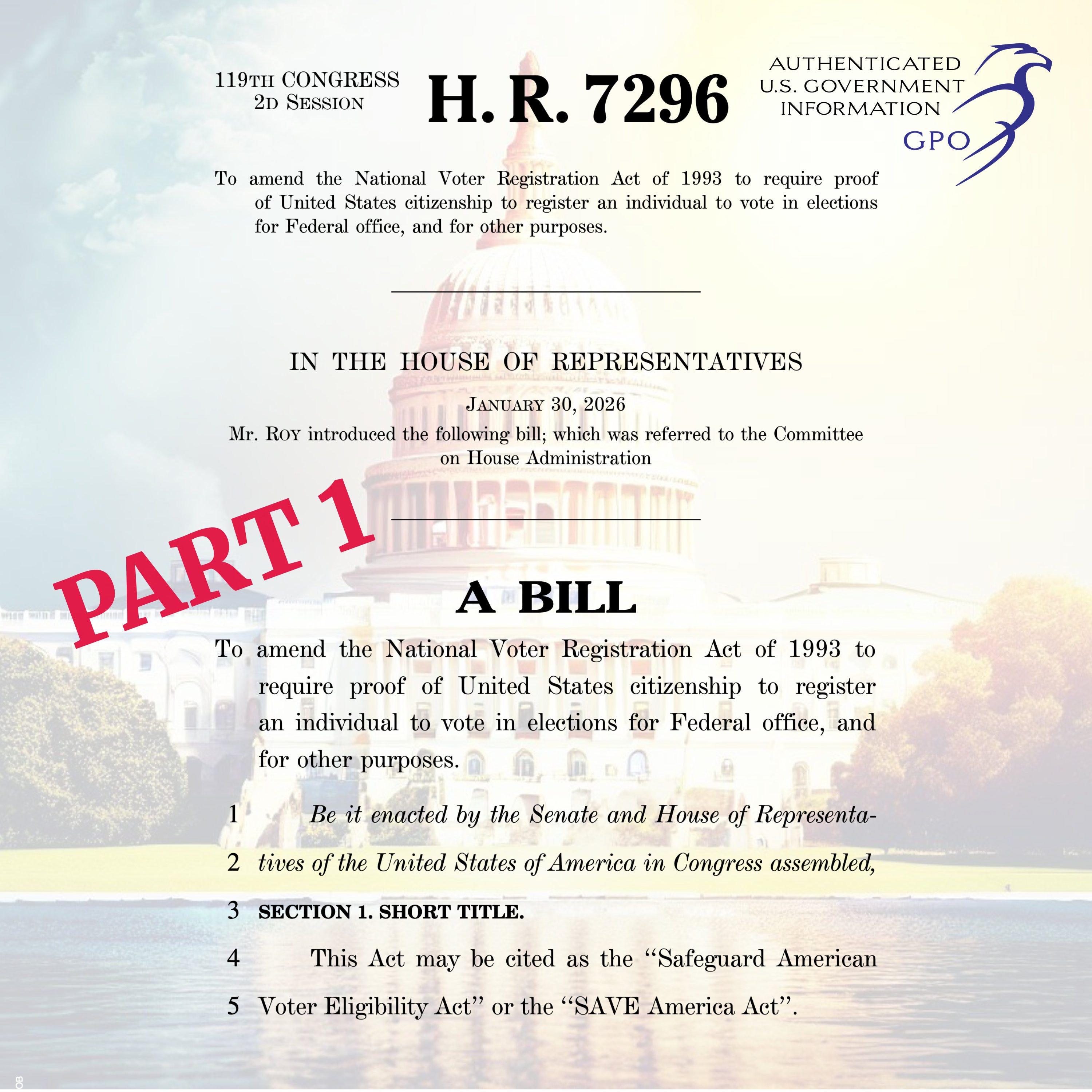 SAVE America Act - Citizenship Requirements vs Legal Liability Risks - Debate 01 episode artwork