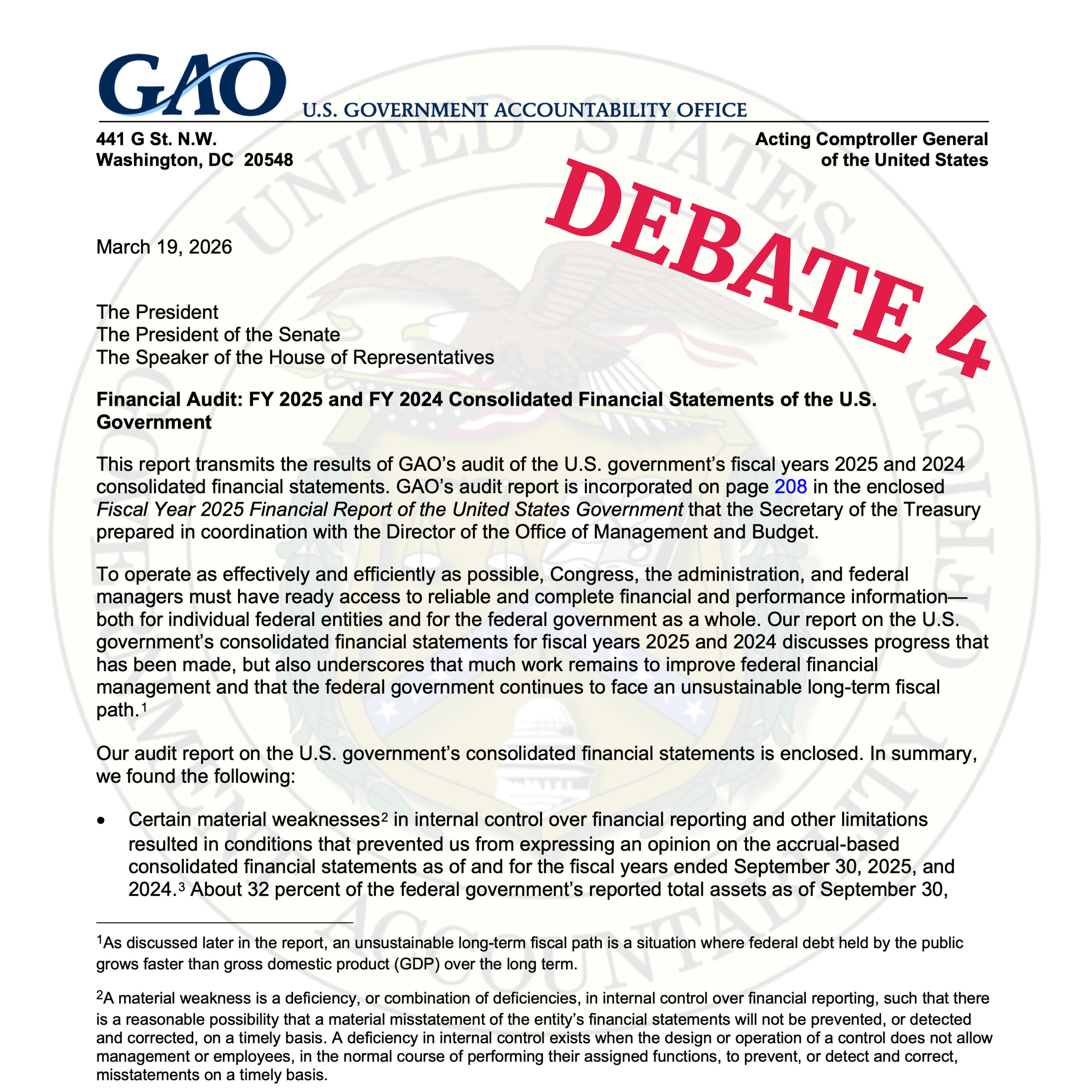 US Gov Audit 2024-25 - Budget Deficit Focus vs True Fiscal Position - Debate 04 episode artwork