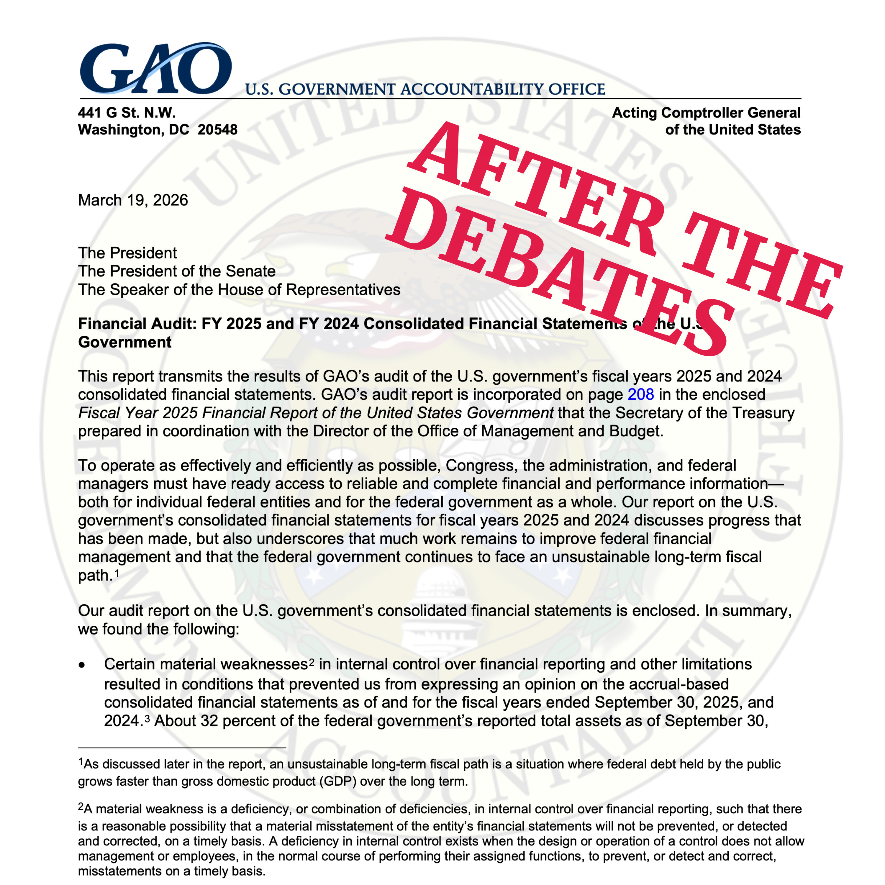 US Gov Audit 2024-25 - After The Debates episode artwork