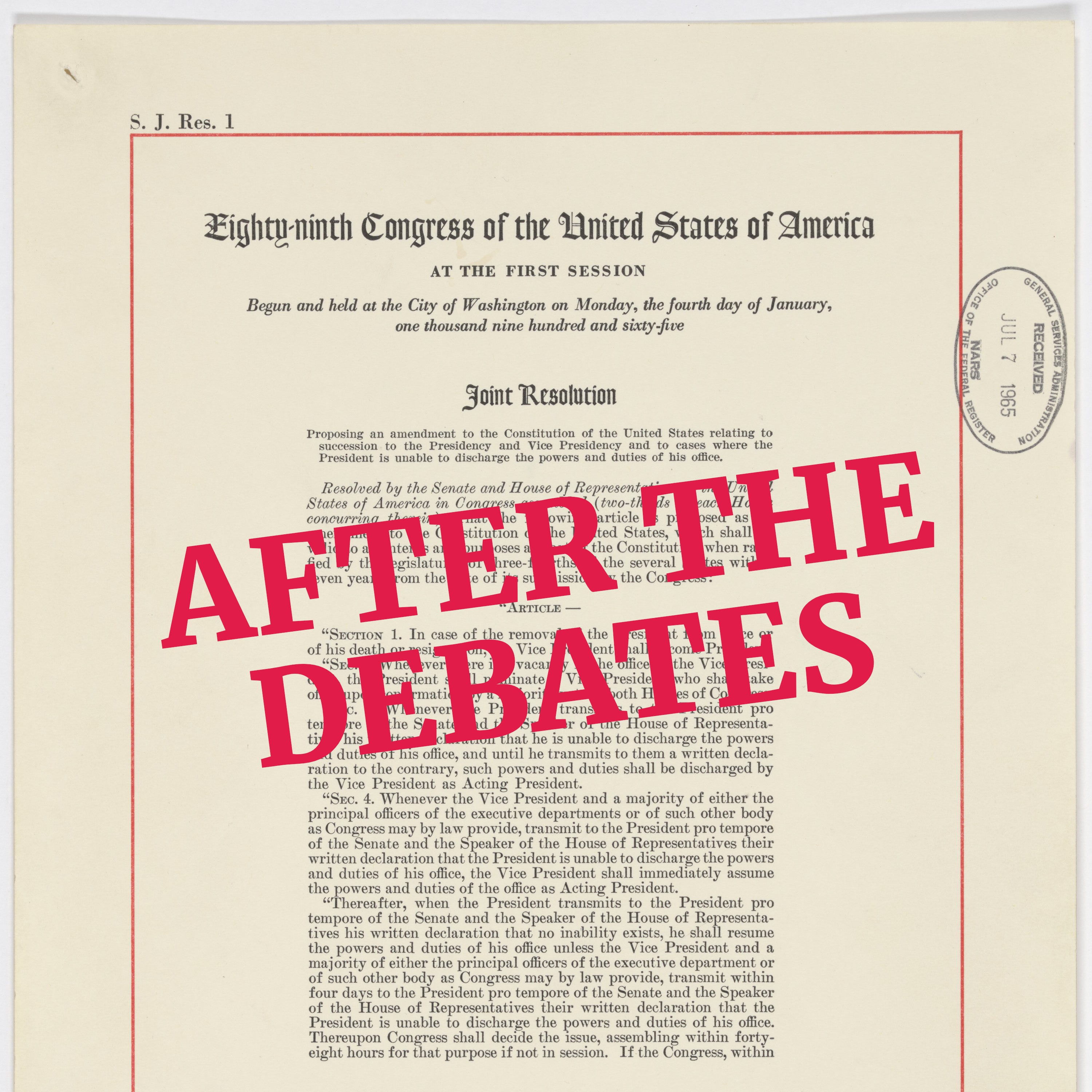 25th Amendment - After The Debates episode artwork