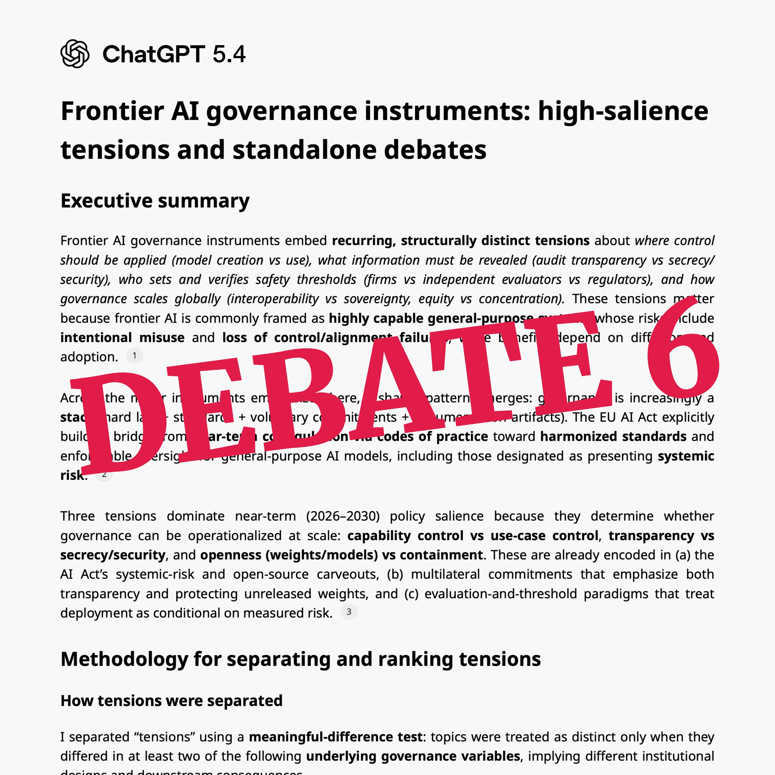 Frontier AI - Hard Law vs Voluntary Standards and Self-Governance - Debate 06 episode artwork