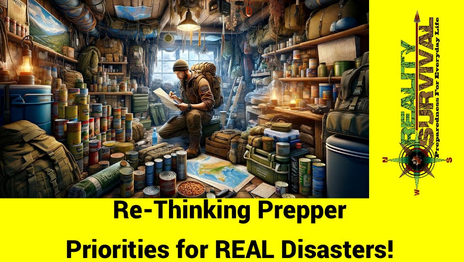 Re-Thinking Prepper Priorities For Real Disasters!