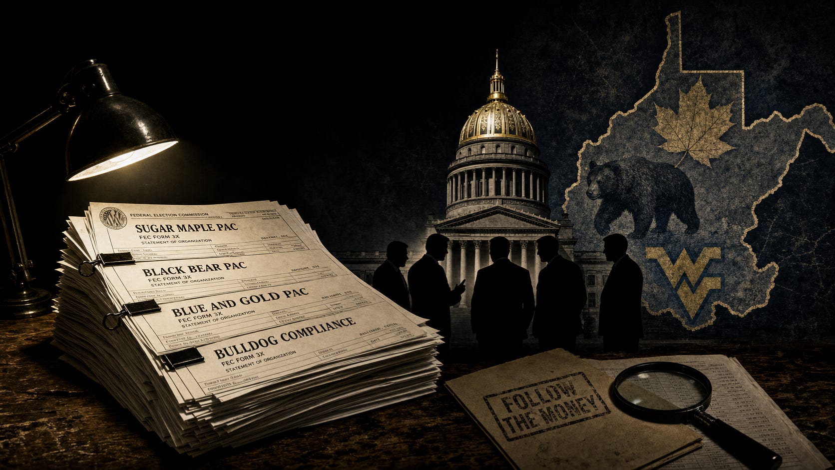 Sugar Maple PAC may be buying the ads, but the real story is the small circle of operatives routing, reporting, and managing the machine behind West Virginia’s 2026 Republican primaries episode artwork