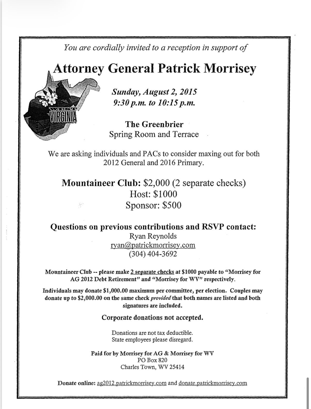 “Your Help Really Makes a Difference”: Inside Patrick Morrisey’s 2015 Pitch to Utility Donors at the Greenbrier" episode artwork