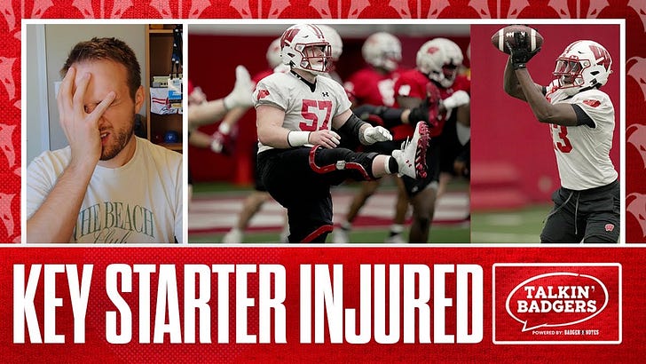 Potential DISASTER - another injury on the Wisconsin football O-line! episode artwork