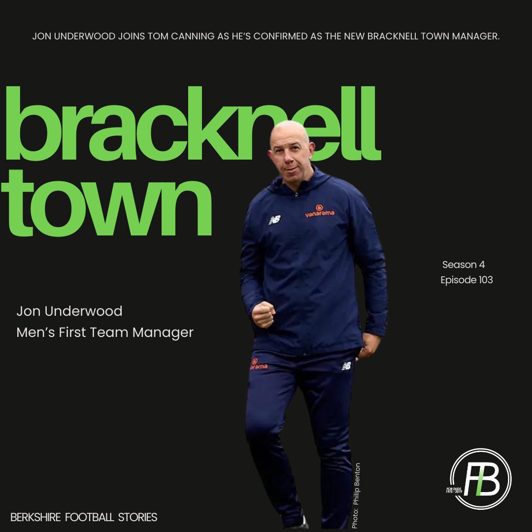 Meet Jon Underwood, the new Bracknell Town manager