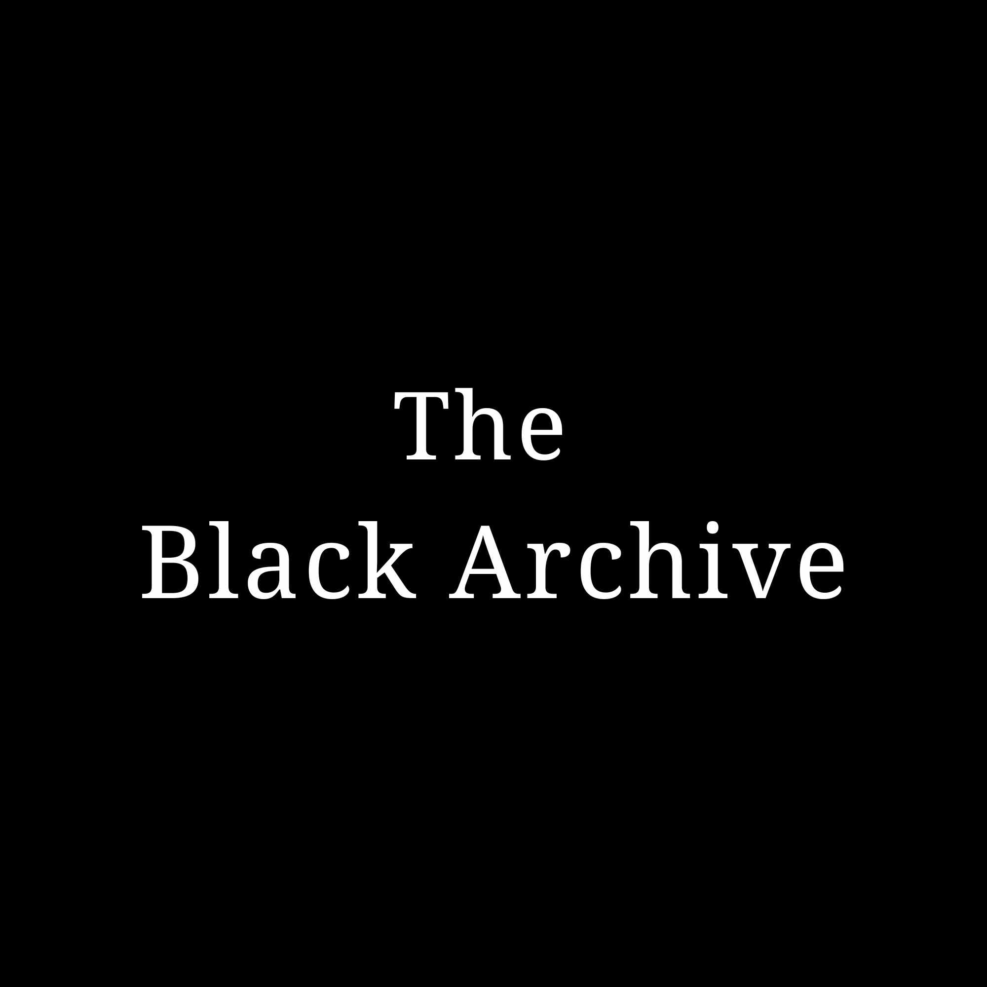 The Black Archive cover