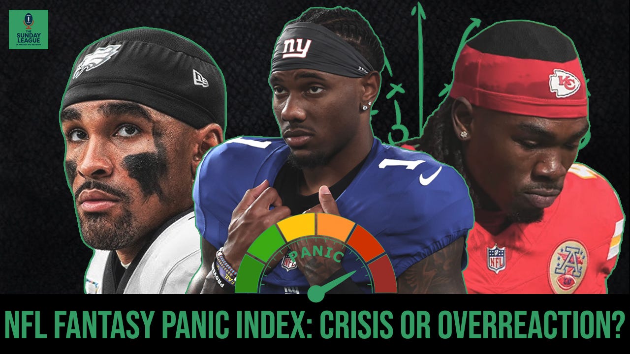 NFL Fantasy PANIC index + NFL news recap: S1 EP8 episode artwork