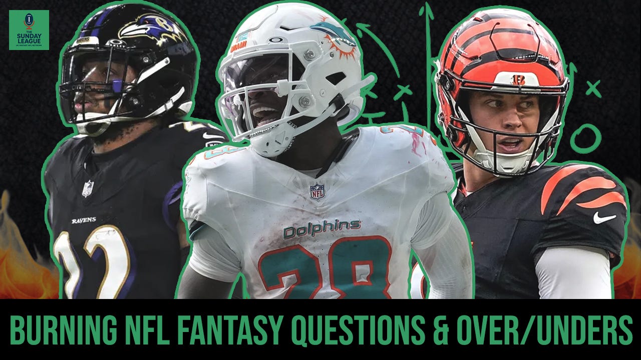 Burning NFL Fantasy questions + Over/Under win PREDICTIONS | S1 EP10 episode artwork