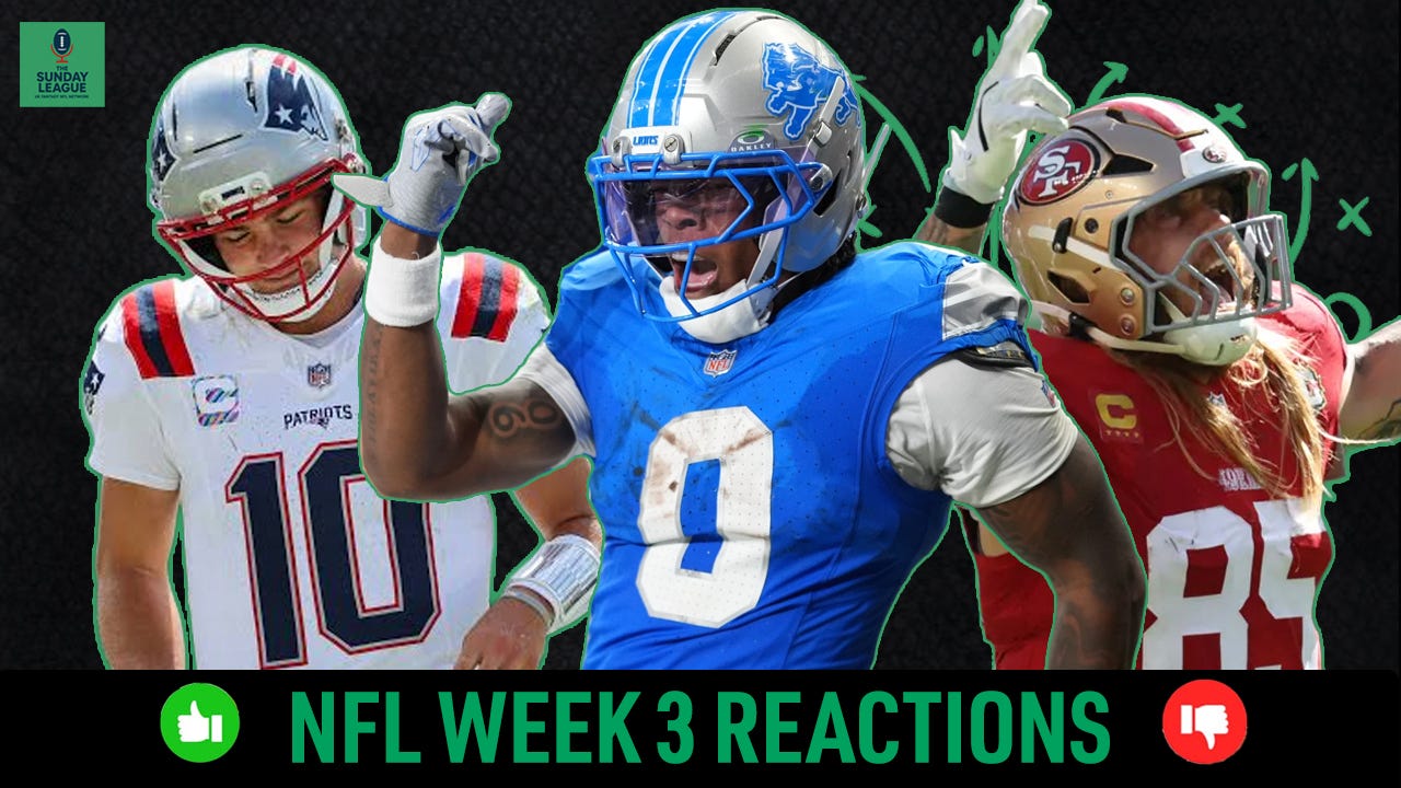 NFL Week 3 thoughts, start or sit āem candidates and Week 4 previews and picks | S1 Ep18 NFL Week 3 thoughts, start or sit āem candidates and Week 4 previews and picks | S1 Ep18