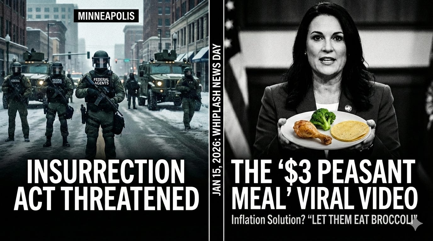 INSURRECTION ACT? Trump Threatens MN, Iran Strike Aborted & The $3 'Peasant' Meal Viral Video