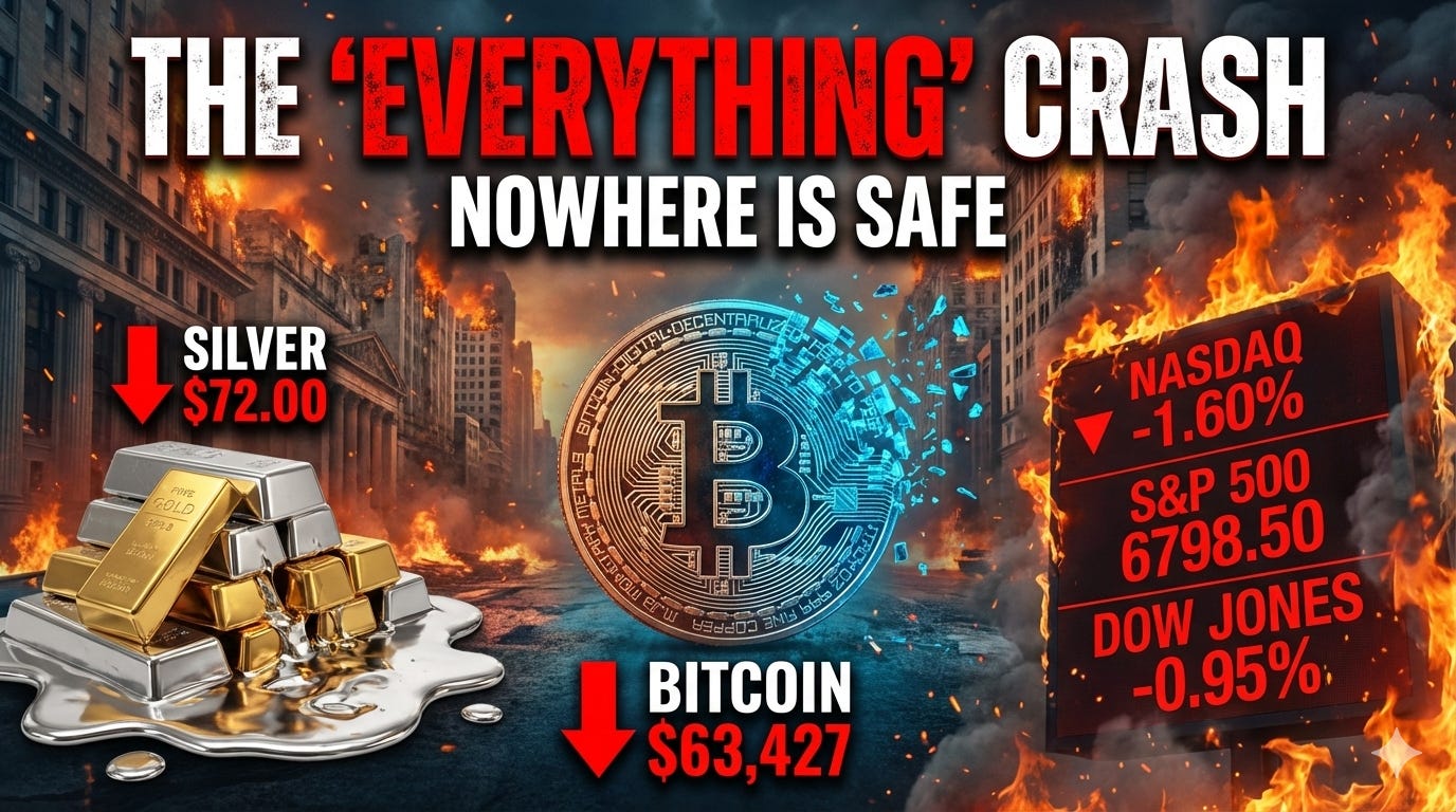 The "Everything" Crash: Bitcoin, Silver, Stocks In Freefall