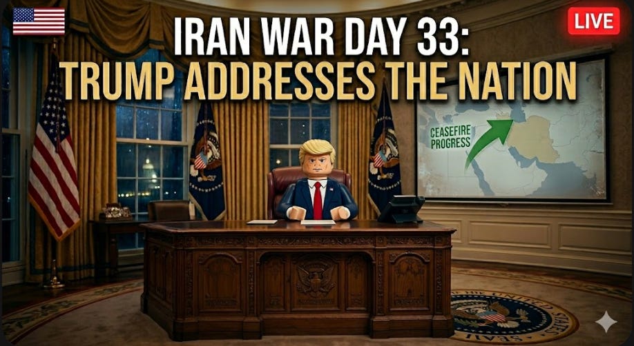 Iran War Day 33: Trump Addresses The Nation