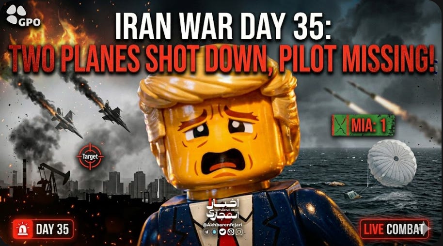 Iran War Day 35: Five US Aircraft Hit, Pilot Missing