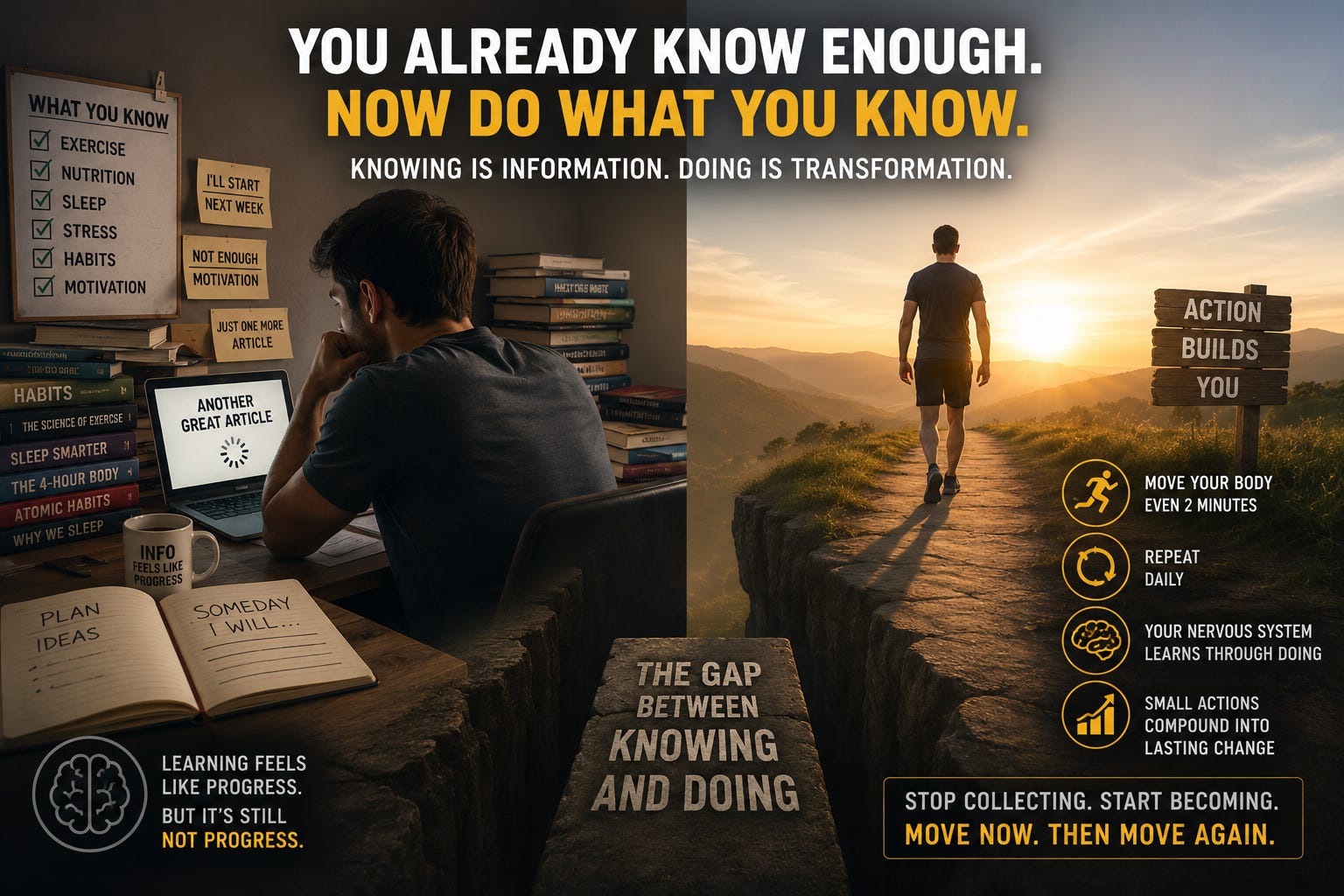 385. Stop Learning; Start Doing