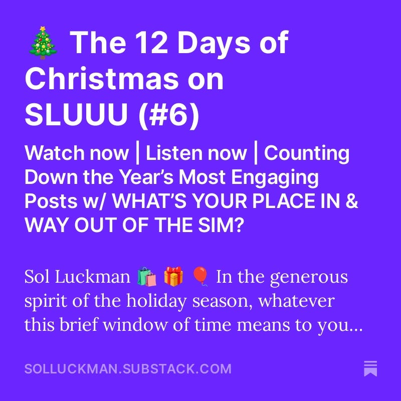 🎄 The 12 Days of Christmas on SLUUU (#6)