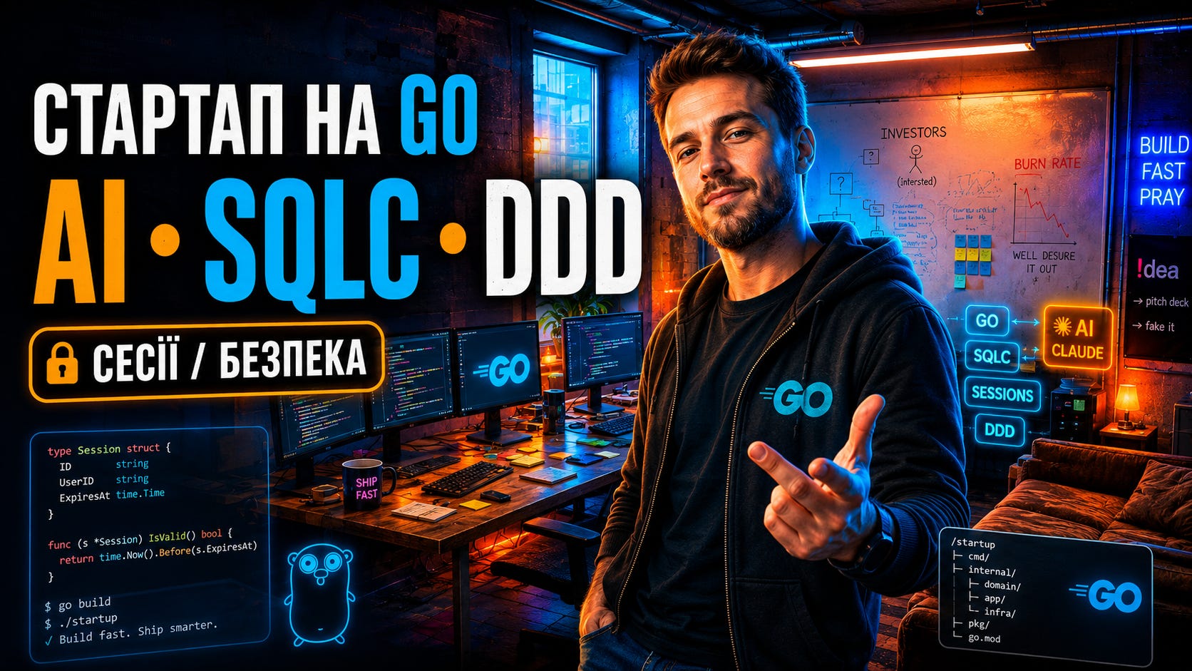 Пишемо стартап на Go: SQLC, сесії, DDD і Claude замість Stack Overflow episode artwork