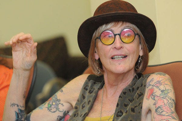 PODCAST: Kate Bornstein is plugged into our Danny Masterson retrial coverage episode artwork