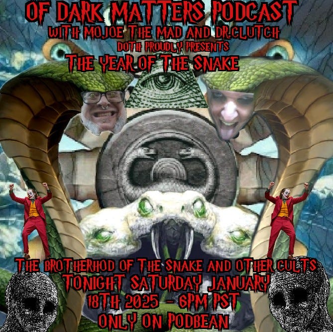 Of Dark Matters Podcast with MoJoE the Mad and Dr.Clutch episode artwork