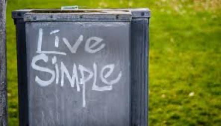 Sign saying: Live Simple