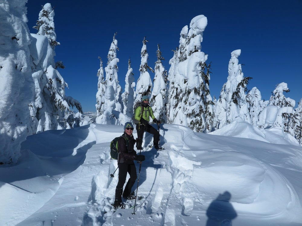 Mom and I, below the summit.