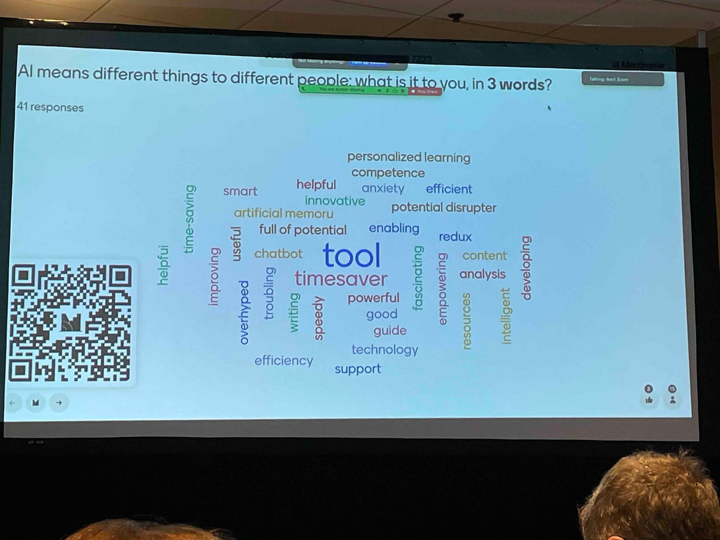 A word cloud of ideas generated by asking "What is AI to you?" A word cloud of ideas generated by asking "What is AI to you?"