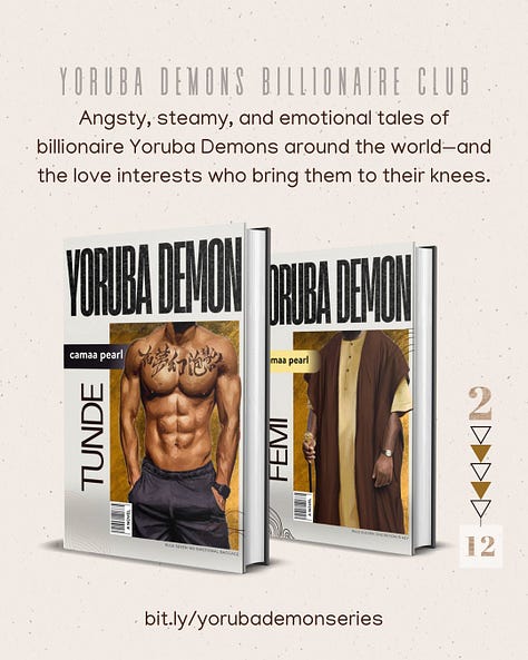 Images of two books in the Yoruba Demon Billionaires Club series