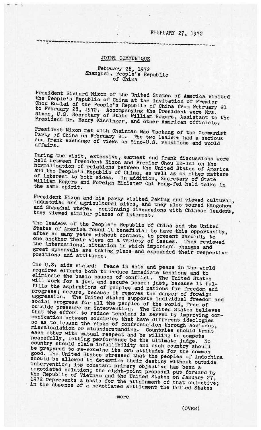 Shanghai Communique by Nixon Foundation - Issuu Shanghai Communique by Nixon Foundation - Issuu