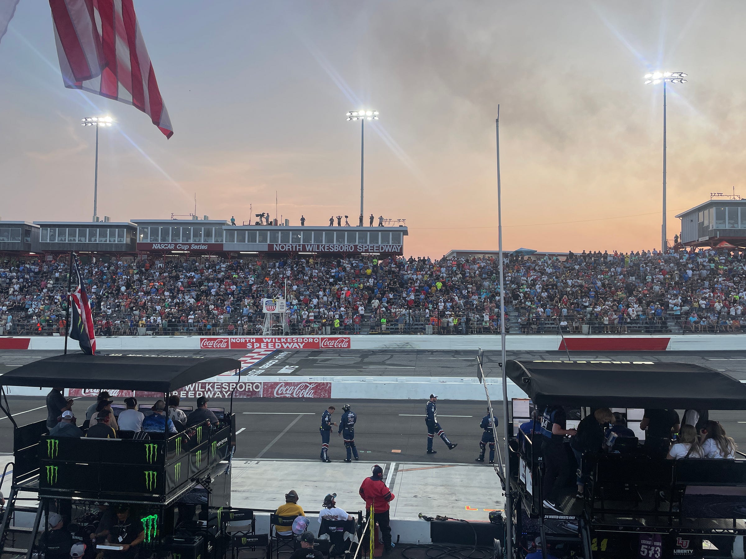 speedway at twilight